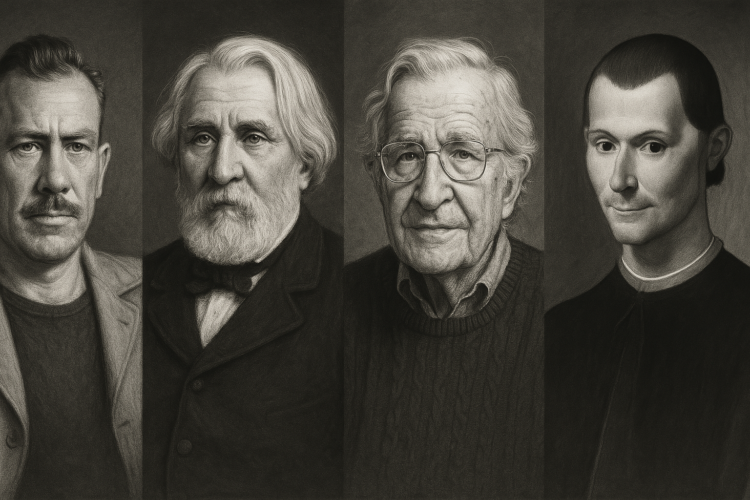 steinbeck, turgenyev, chomsky ve machiavelli